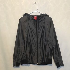 NIKE XL Grey hooded windbreaker